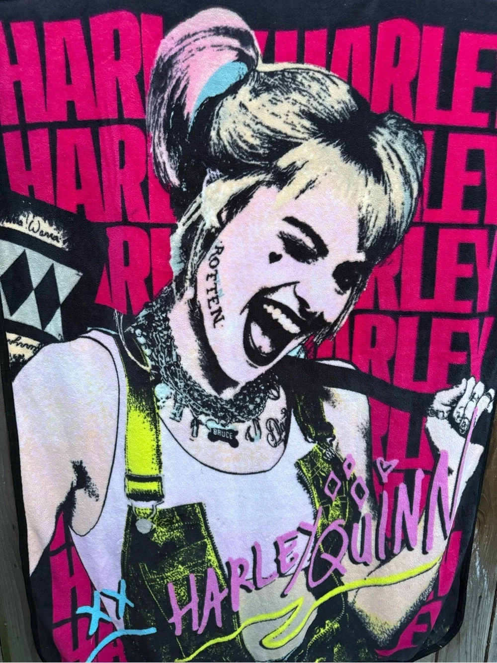 DC Comics Birds of Prey Harley Quinn Fleece Throw Blanket Northwest Co